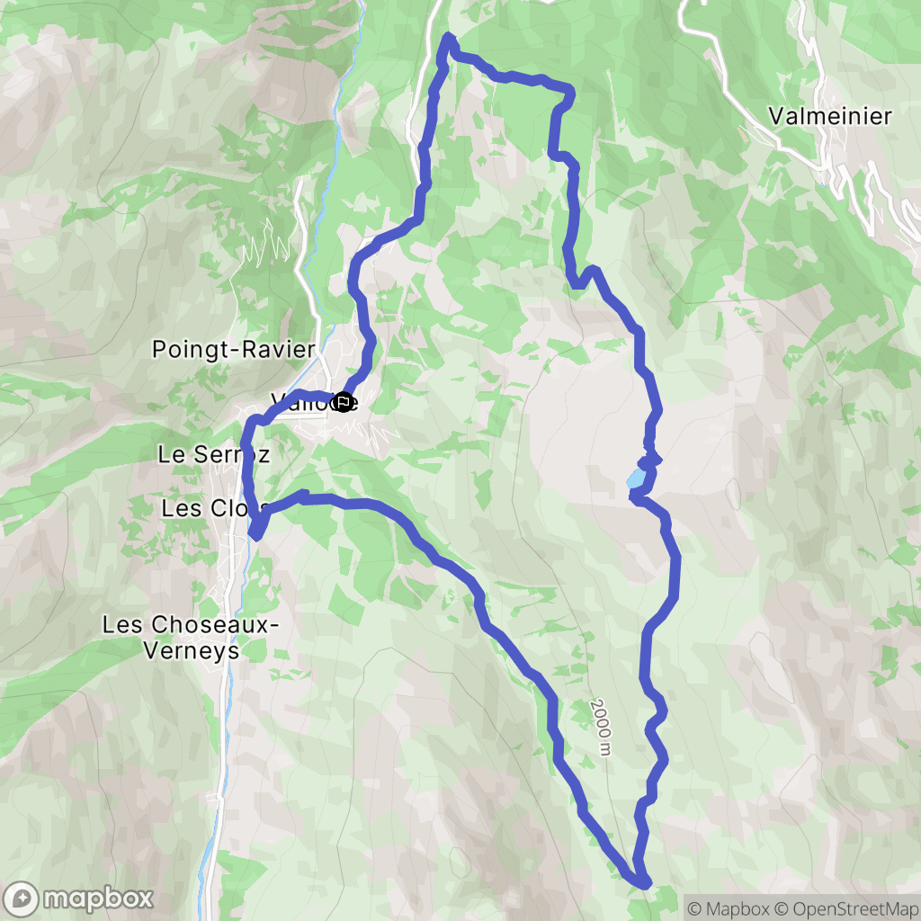 Valloire : carte du parcours de randonnée - France