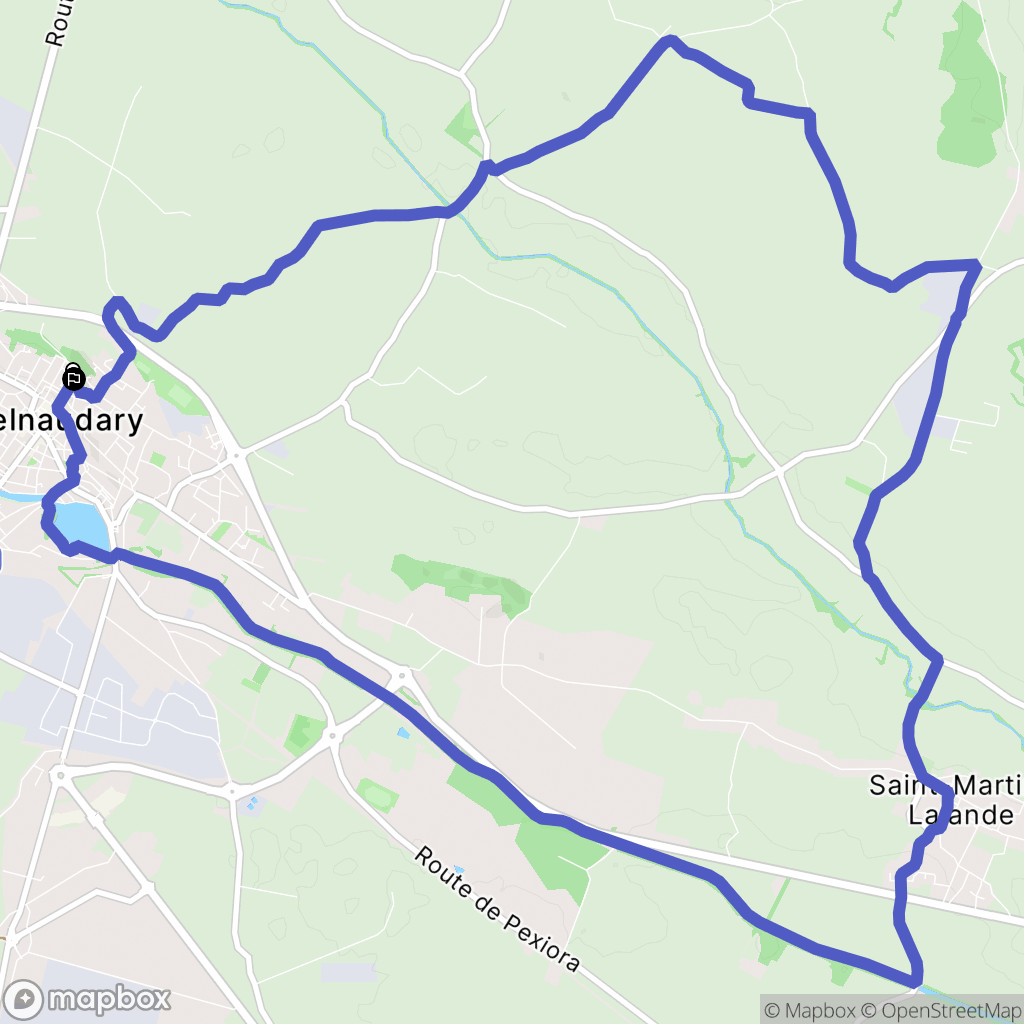 Castelnaudary : carte du parcours de randonnée - France