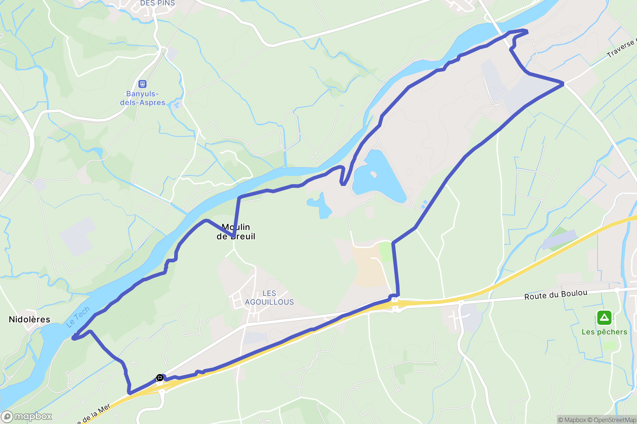 Montesquieu-des-Albères : carte du parcours de randonnée - France