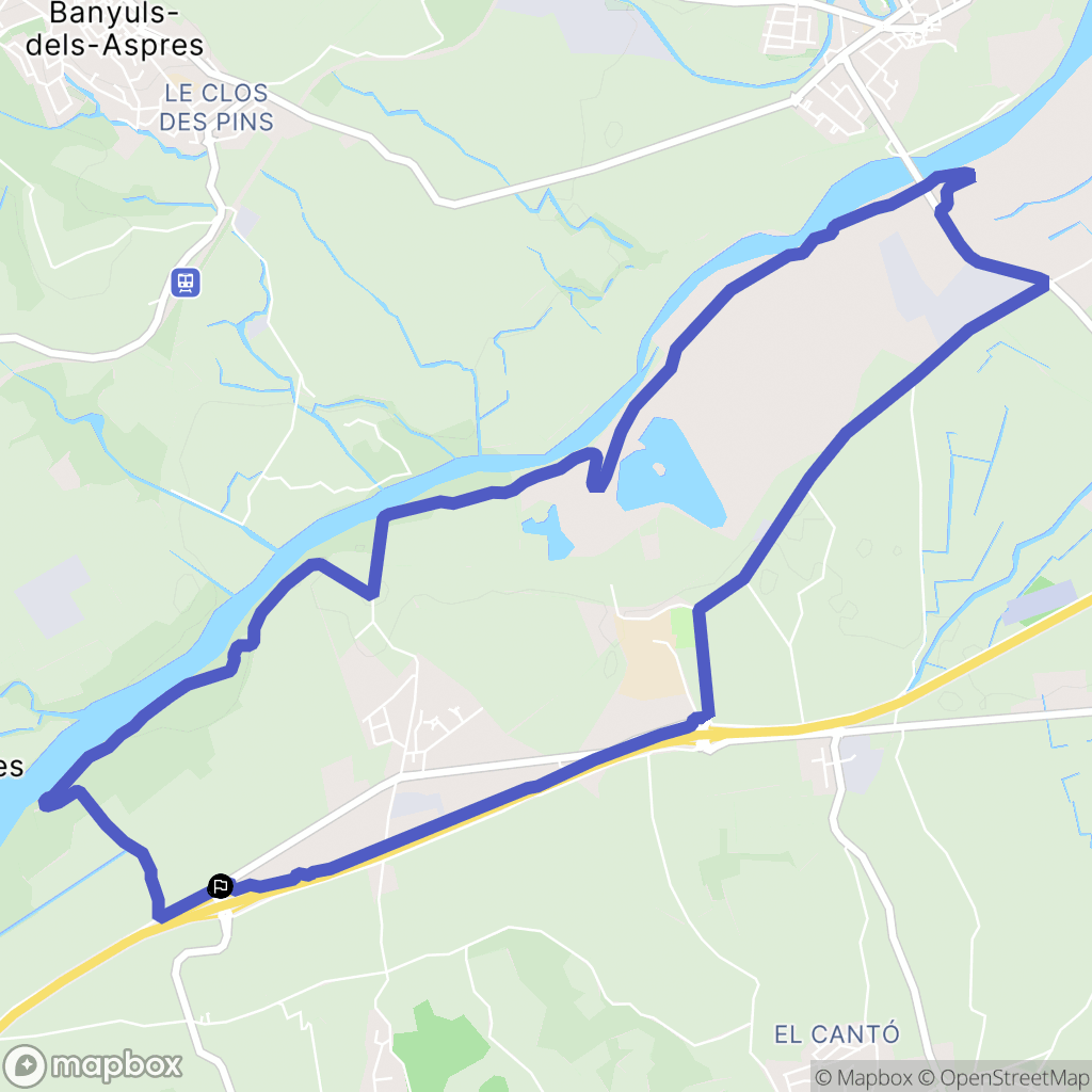 Montesquieu-des-Albères : carte du parcours de randonnée - France