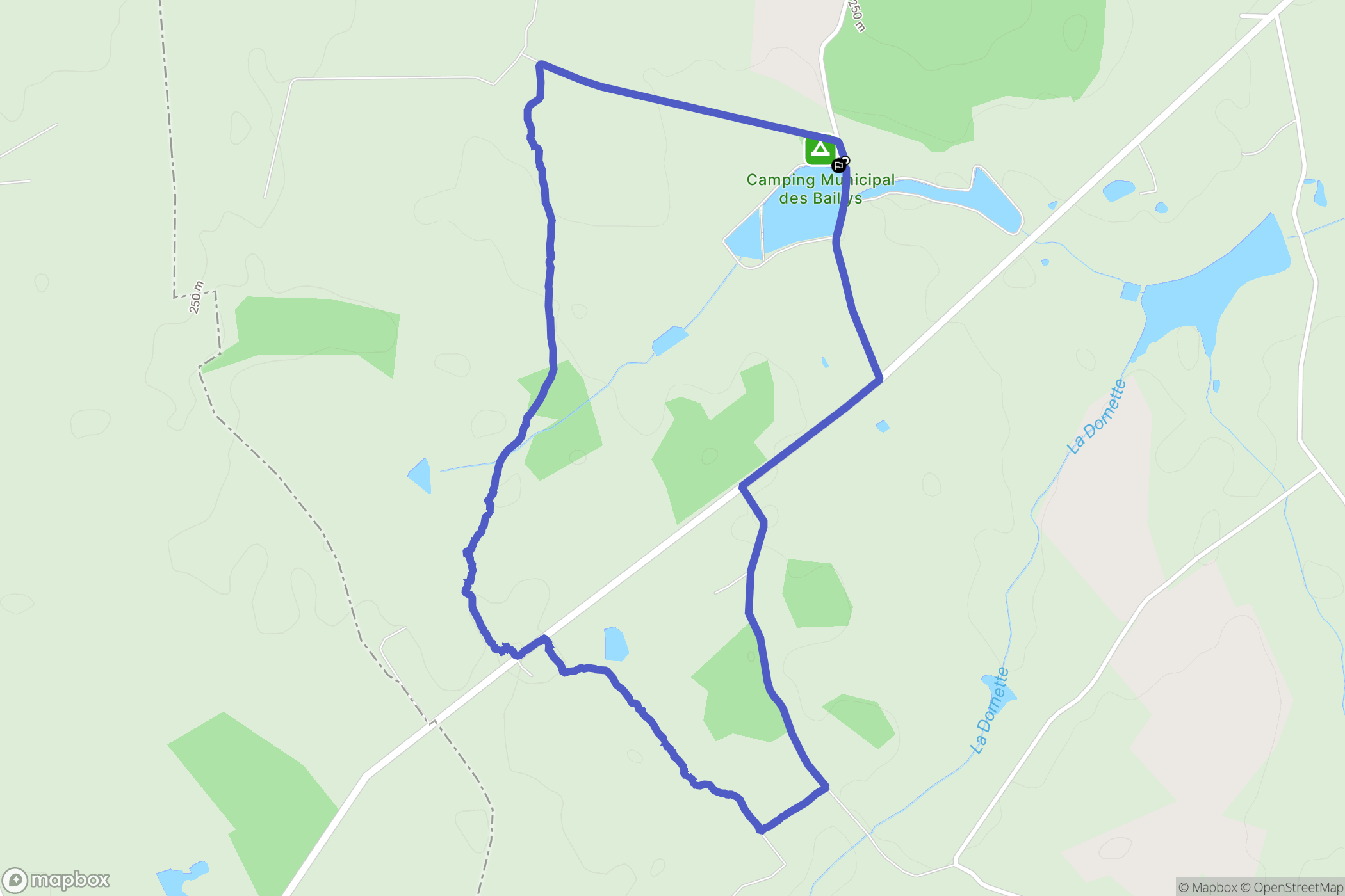 Dornes : carte du parcours de randonnée - France
