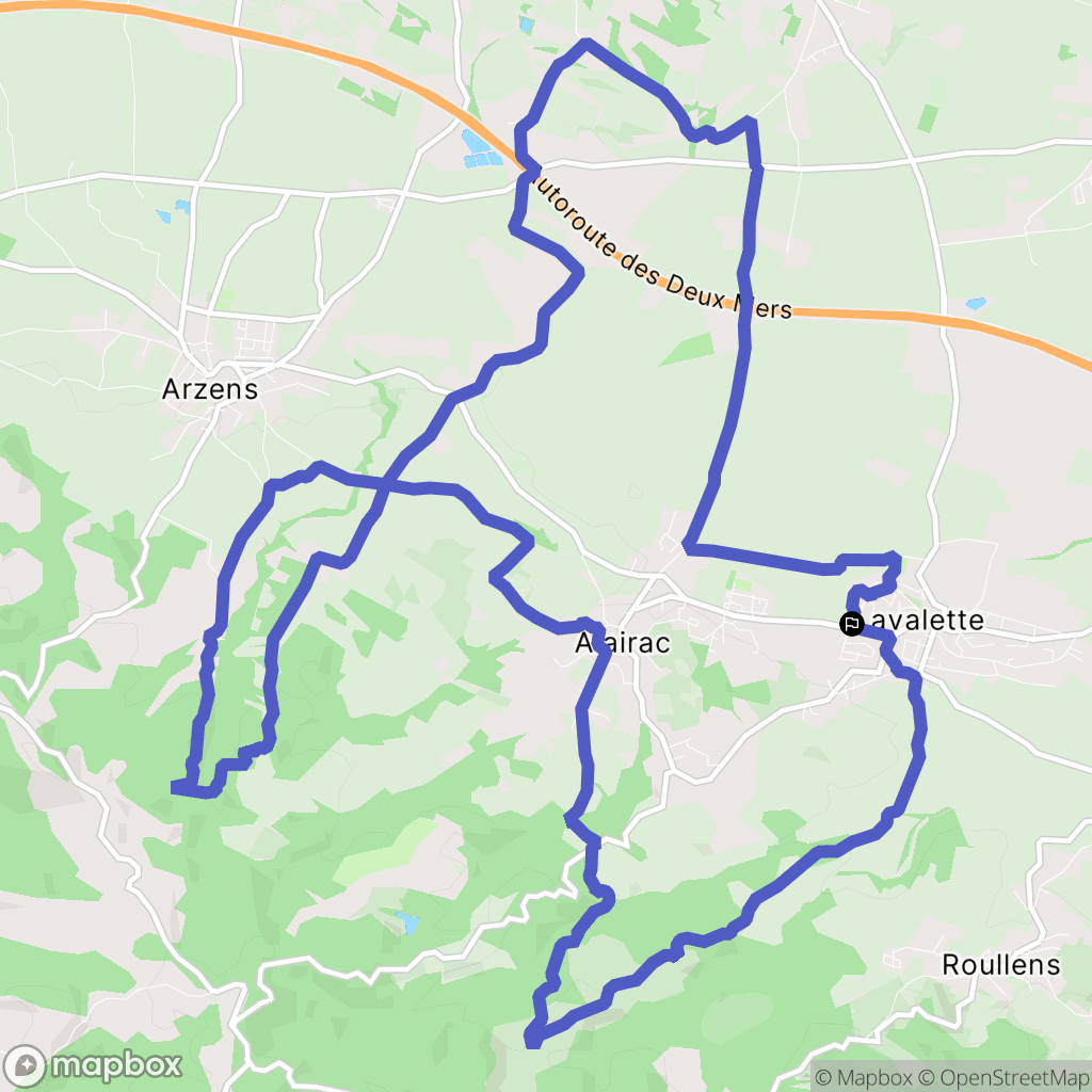 Lavalette : carte du parcours de randonnée - France