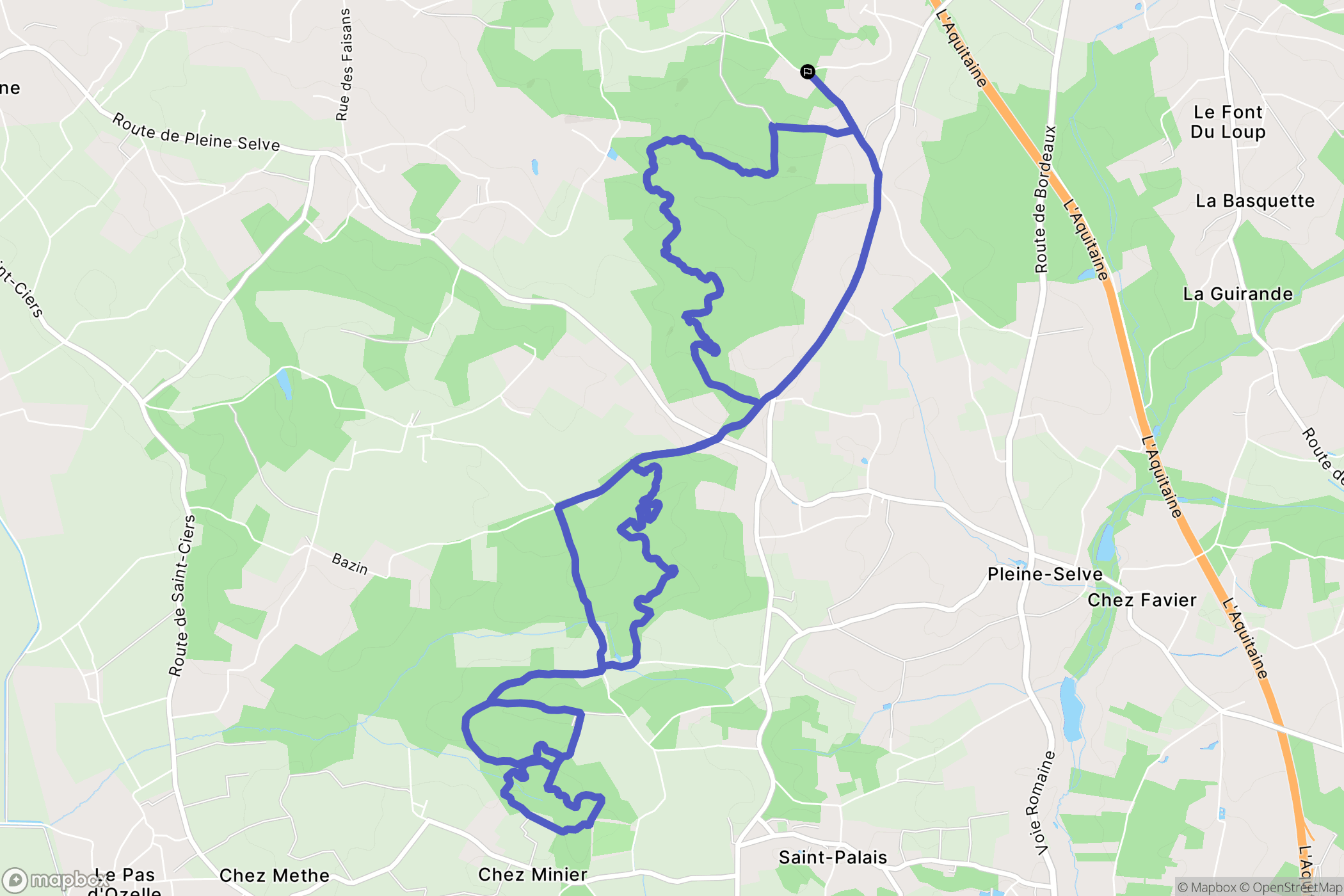 Mirambeau : carte du parcours de randonnée - France