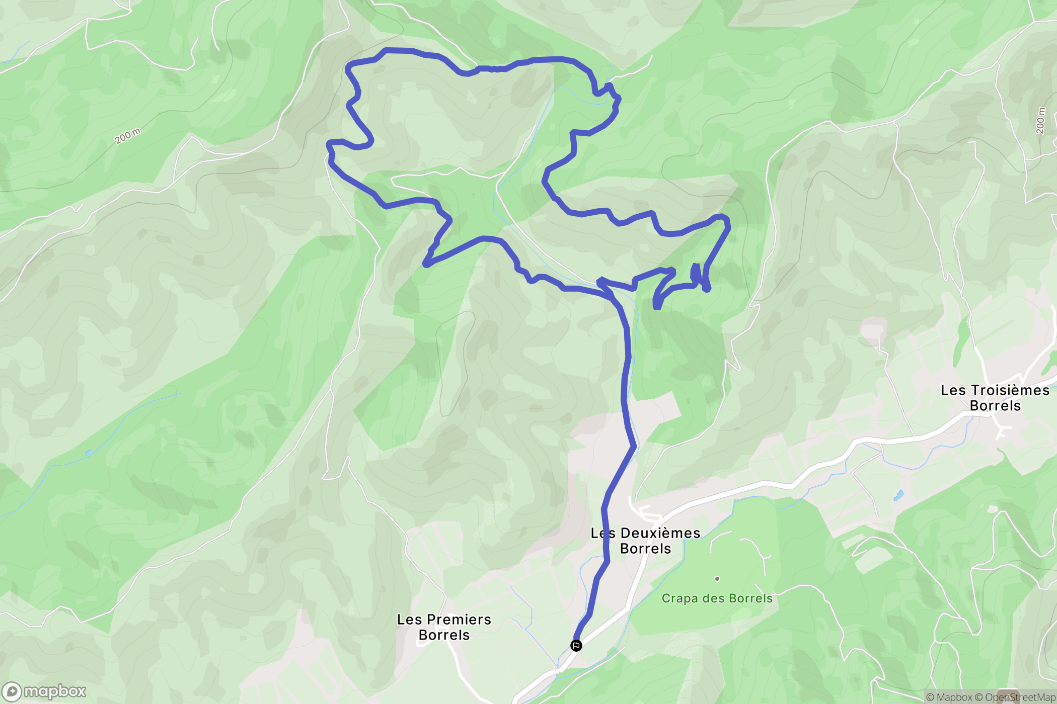 Hyères : carte du parcours de randonnée - France