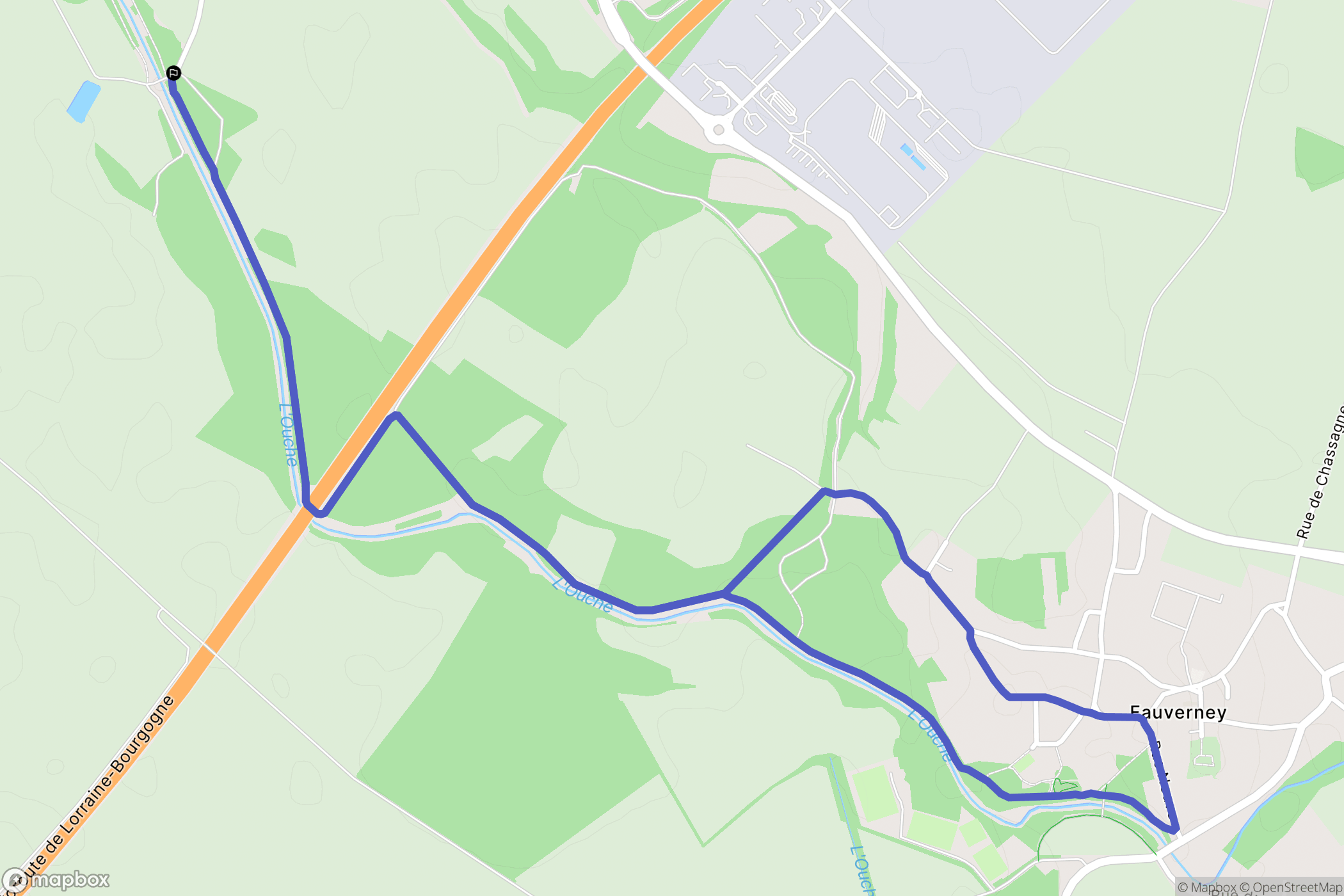 Neuilly-Crimolois : carte du parcours de randonnée - France
