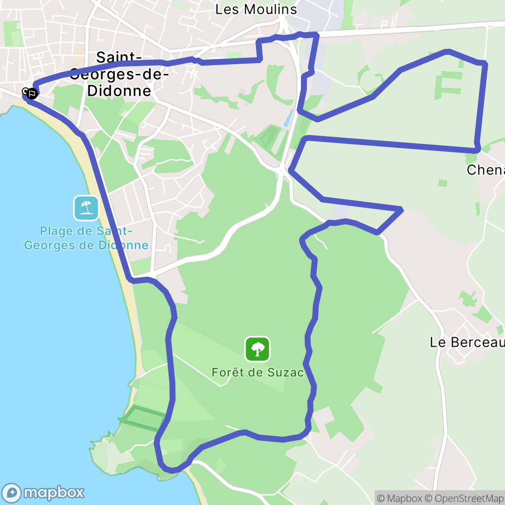 Saint-Georges-de-Didonne : carte du parcours de randonnée - France
