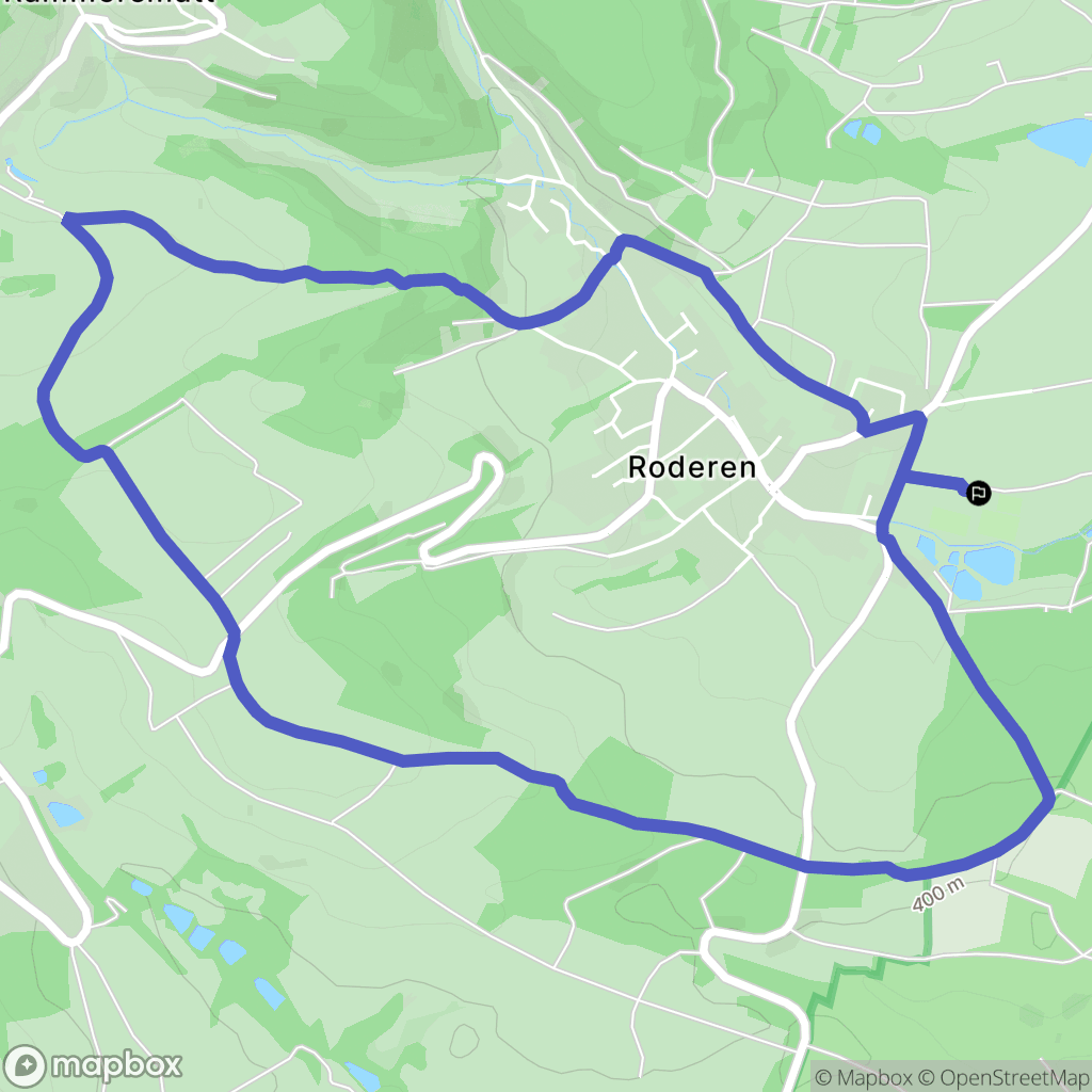 Roderen : carte du parcours de randonnée - France