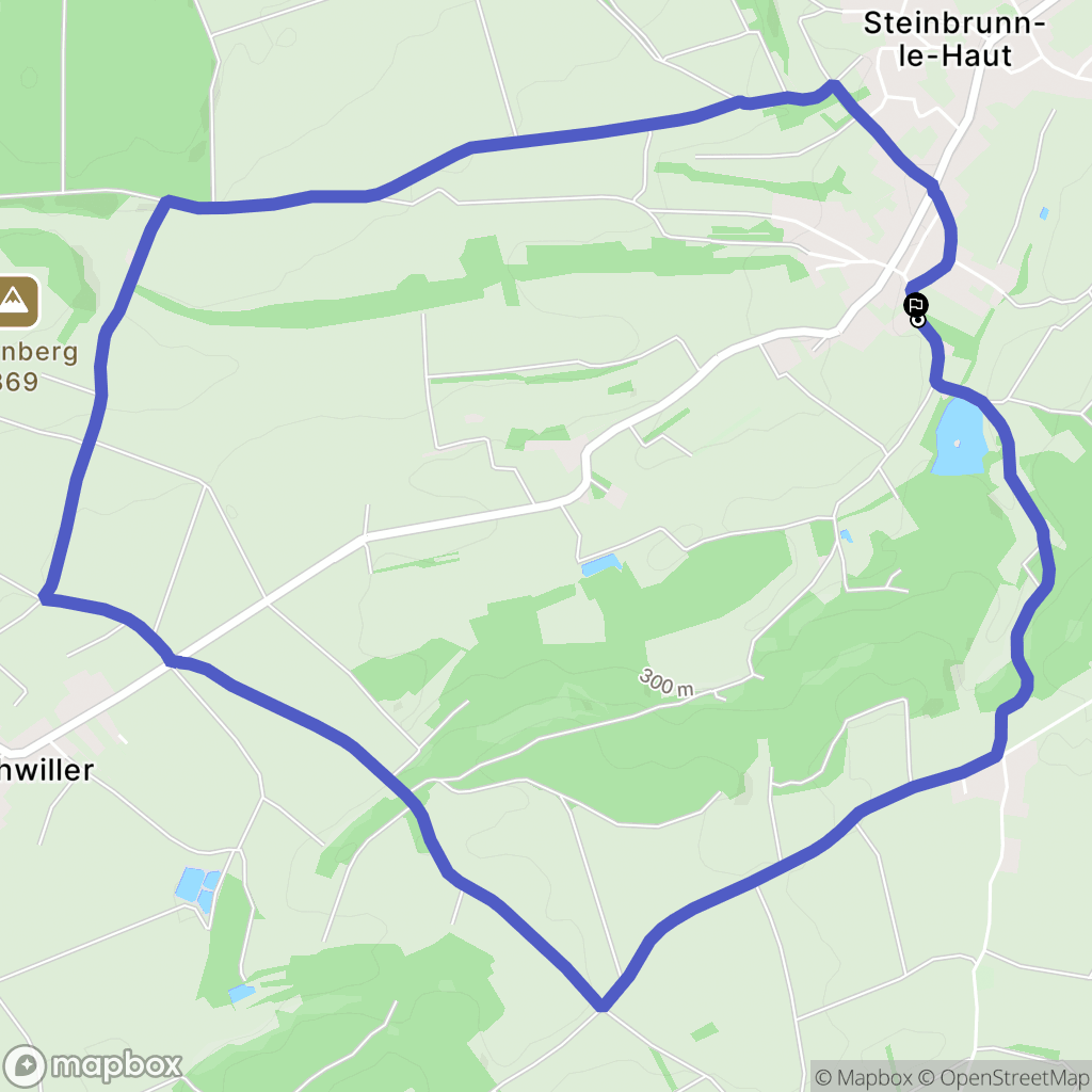 Steinbrunn-le-Haut : carte du parcours de randonnée - France