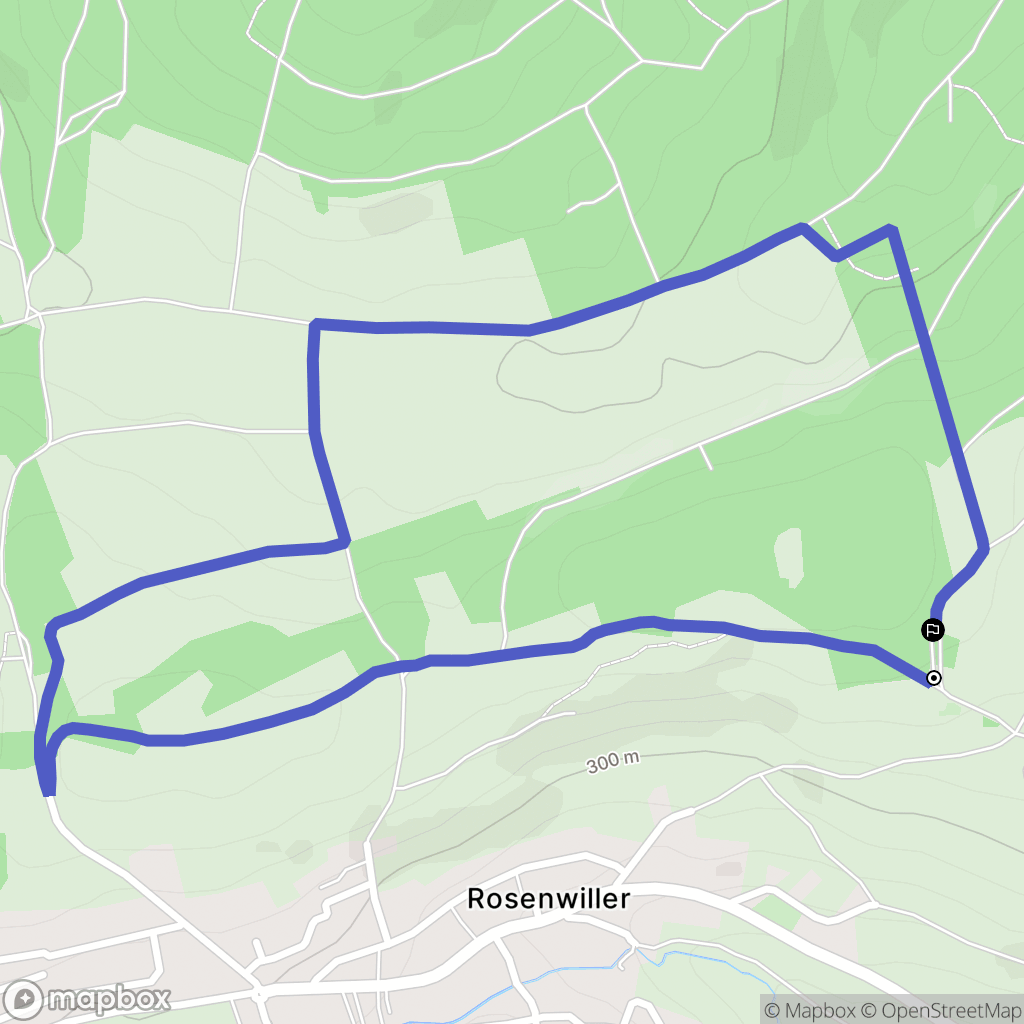 Rosenwiller : carte du parcours de randonnée - France
