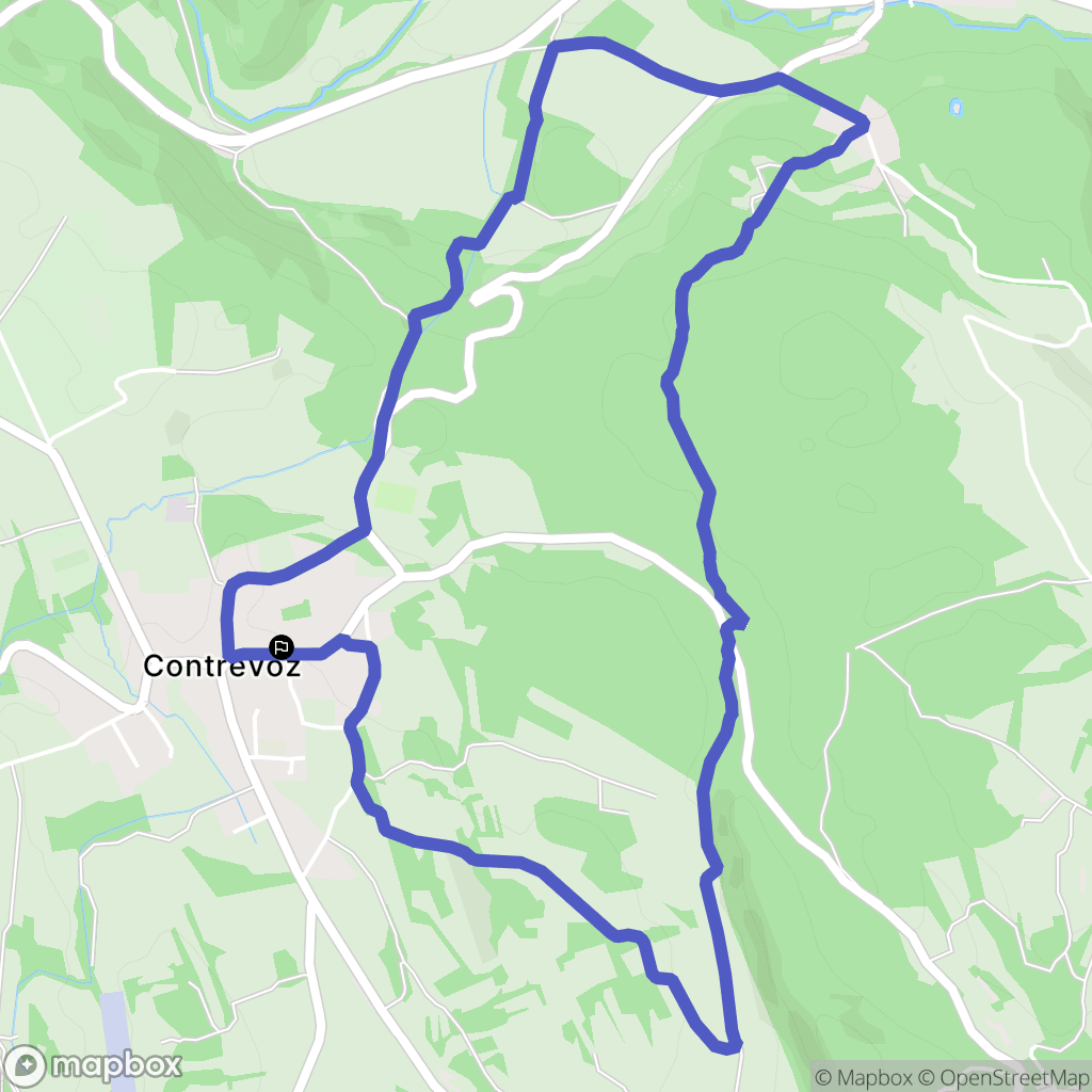 Contrevoz : carte du parcours de randonnée - France