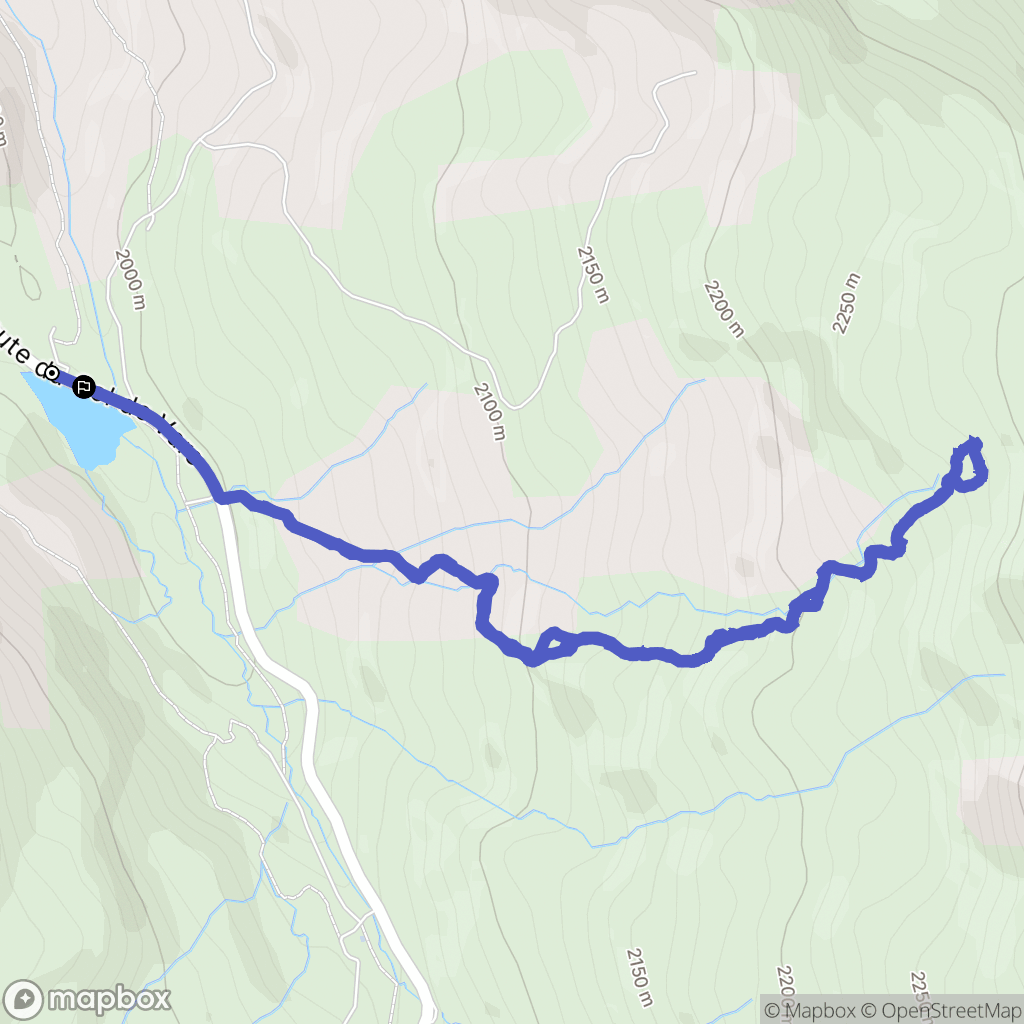 Vars : carte du parcours de randonnée - France