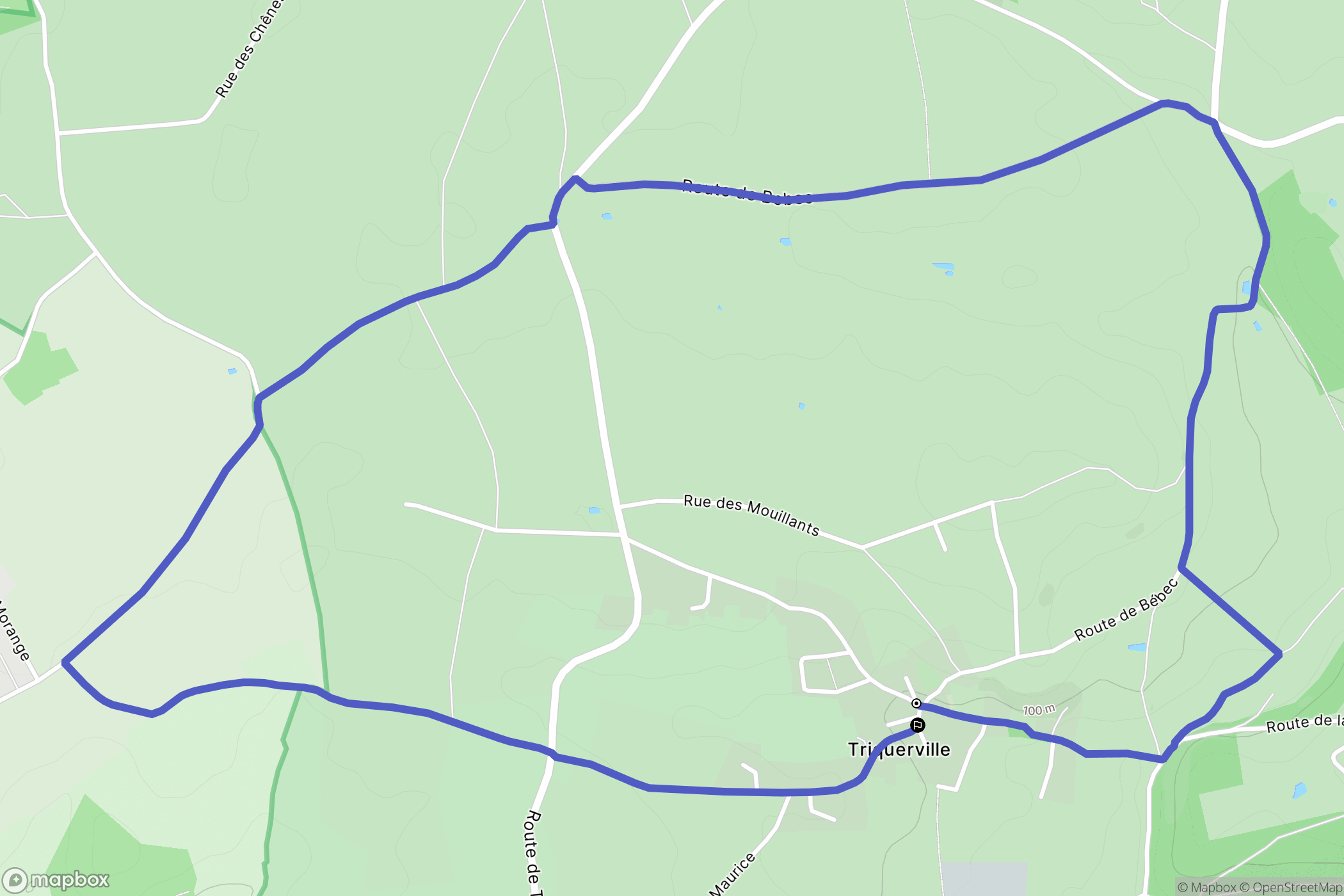 Port-Jérôme-sur-Seine : carte du parcours de randonnée - France