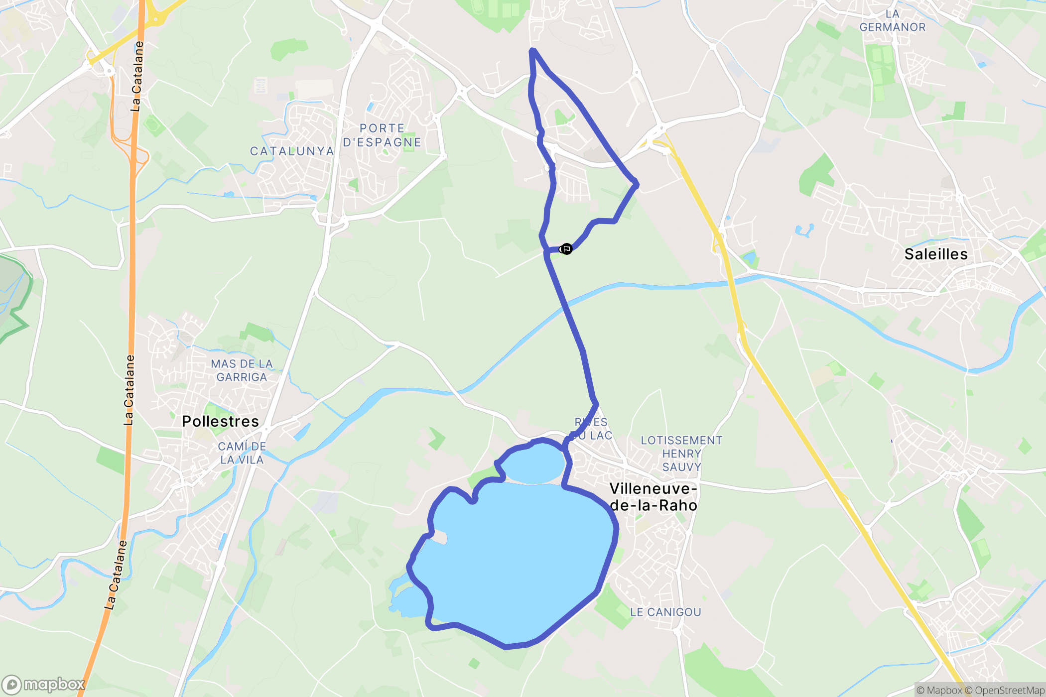 Perpignan : carte du parcours de randonnée - France