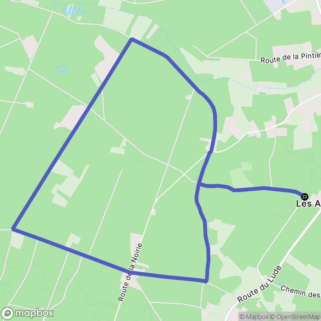 Saint-Gervais-en-Belin : carte du parcours de randonnée - France