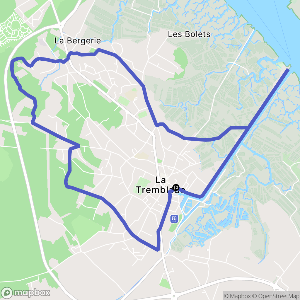La Tremblade : carte du parcours de randonnée - France
