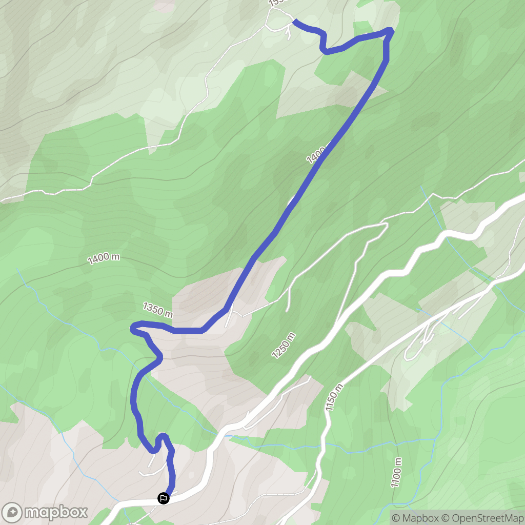Le Reposoir : carte du parcours de randonnée - France