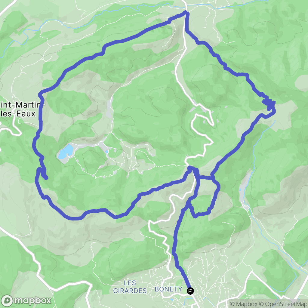 Manosque : carte du parcours de randonnée - France