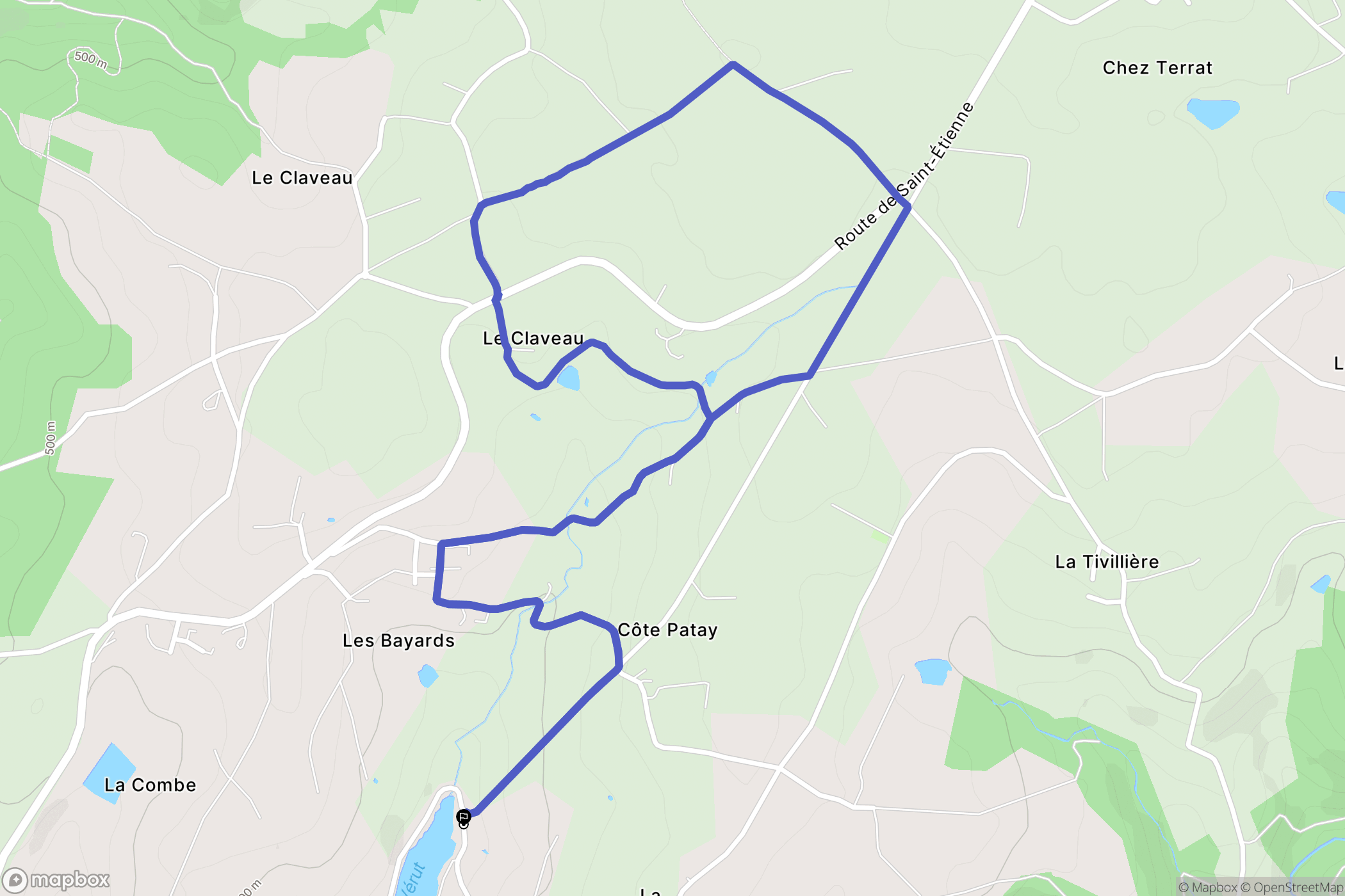 Saint-Galmier : carte du parcours de randonnée - France