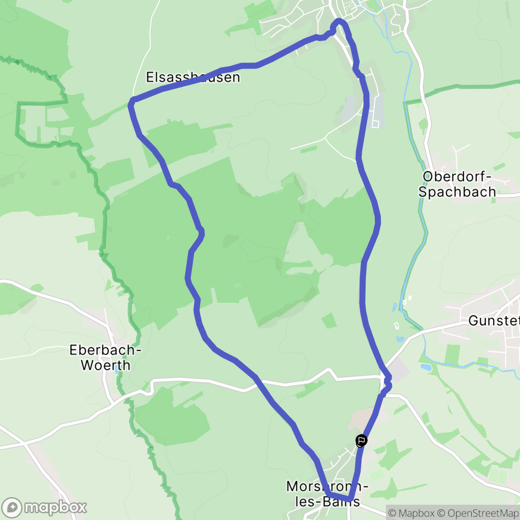 Morsbronn-les-Bains : carte du parcours de randonnée - France