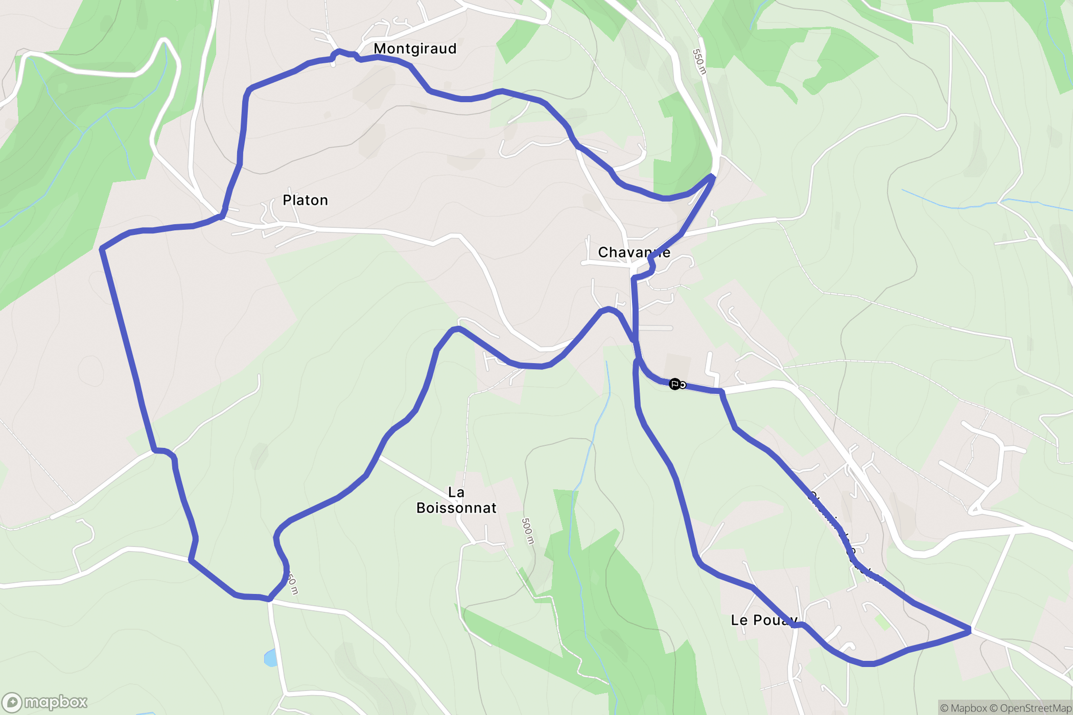 Saint-Chamond : carte du parcours de randonnée - France