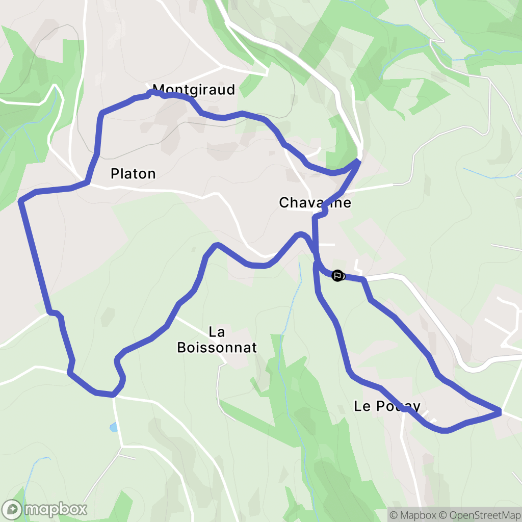 Saint-Chamond : carte du parcours de randonnée - France