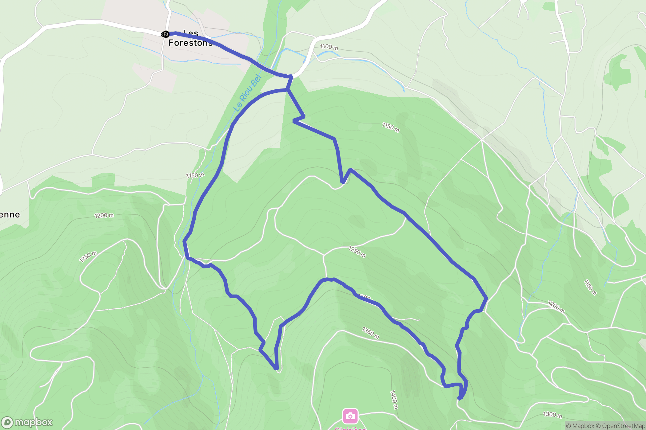 Poligny : carte du parcours de randonnée - France