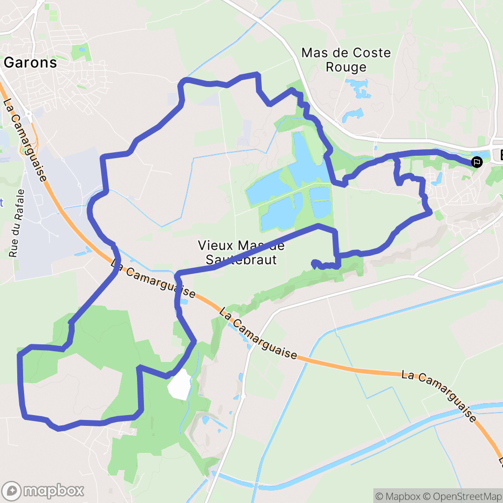 Bellegarde : carte du parcours de randonnée - France