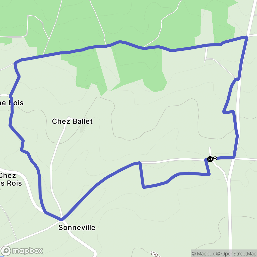 Saint-Preuil : carte du parcours de randonnée - France
