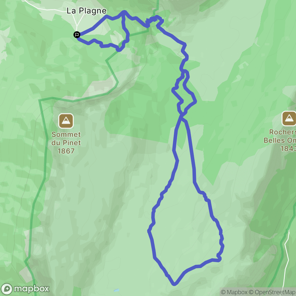 Entremont-le-Vieux : carte du parcours de randonnée - France