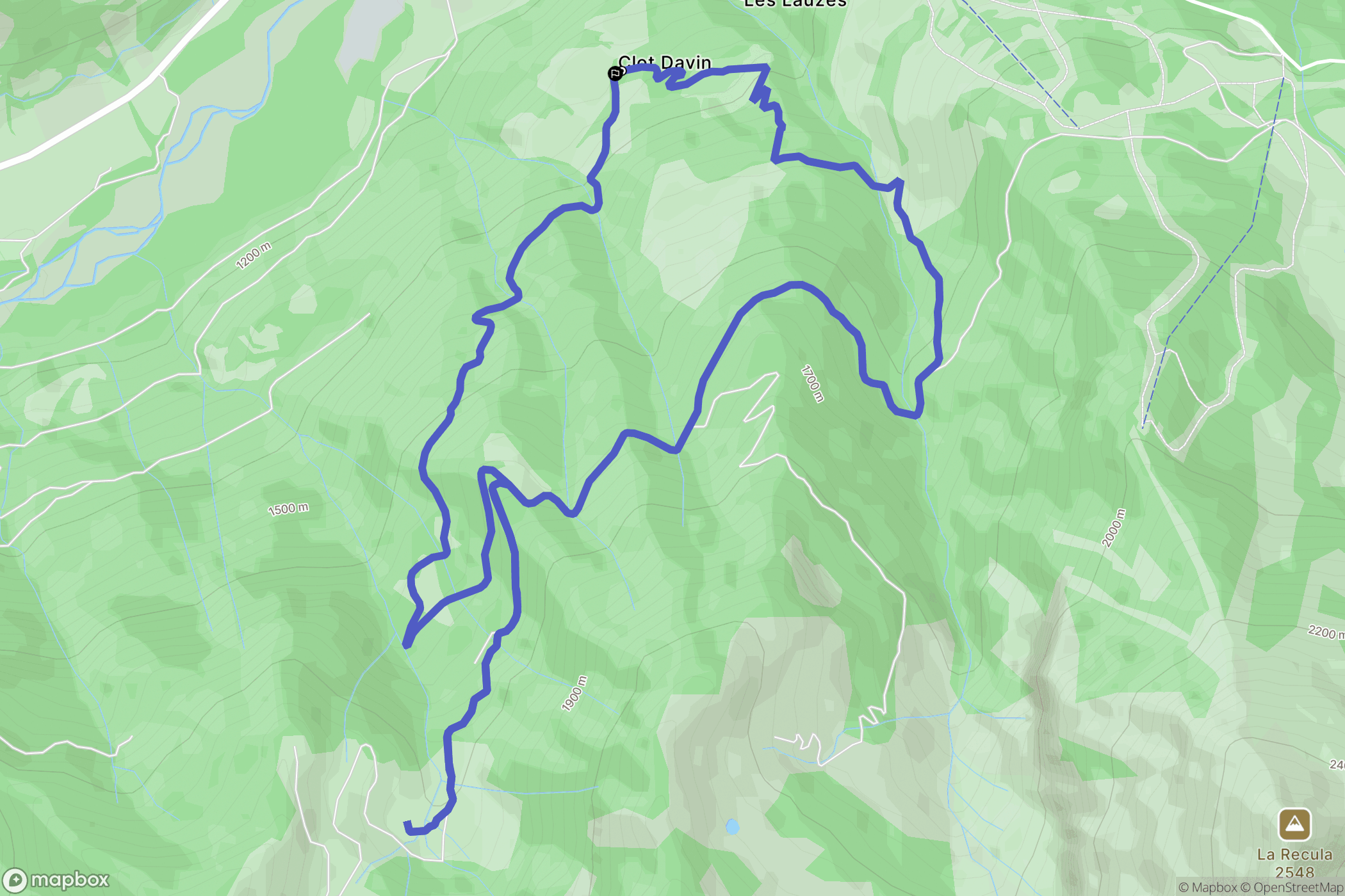 Saint-Jean-Saint-Nicolas : carte du parcours de randonnée - France