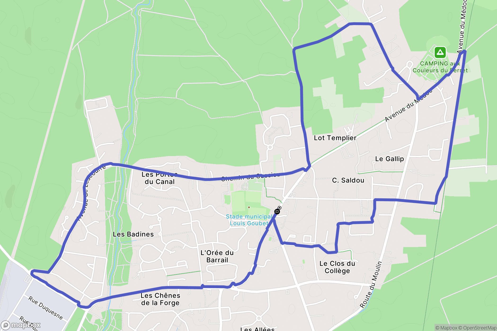 Lège-Cap-Ferret : carte du parcours de randonnée - France