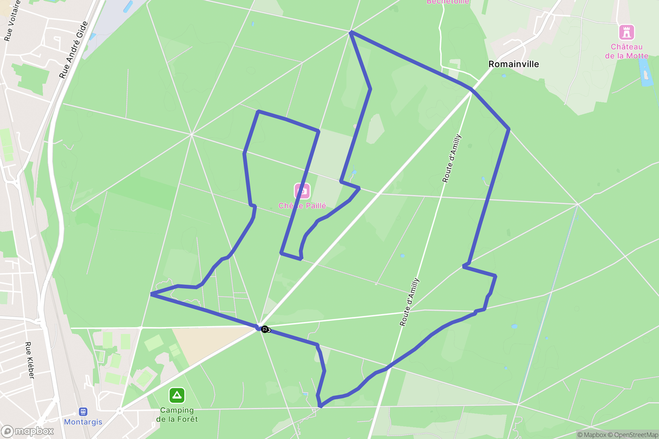Châlette-sur-Loing : carte du parcours de randonnée - France