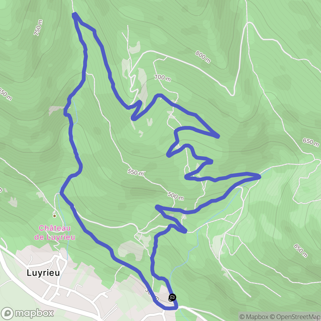 Béon : carte du parcours de randonnée - France