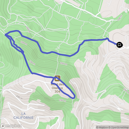Hyères : carte du parcours de randonnée - France