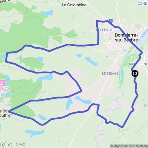 Dompierre-sur-Besbre : carte du parcours de randonnée - France