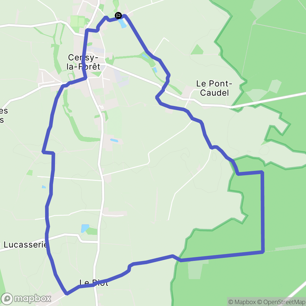 Cerisy-la-Forêt : carte du parcours de randonnée - France