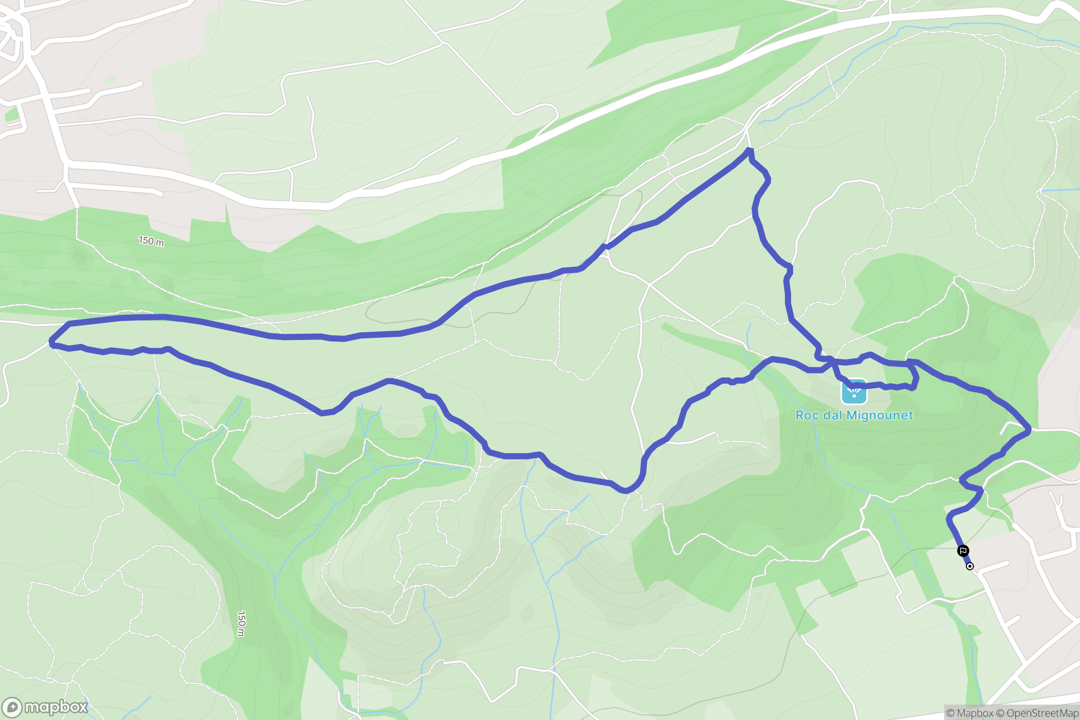 Conilhac-Corbières : carte du parcours de randonnée - France