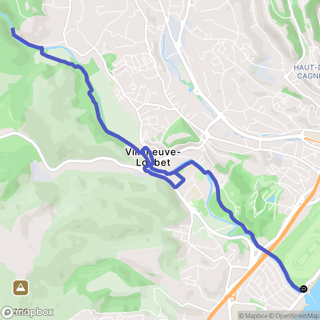 Cagnes-sur-Mer : carte du parcours de randonnée - France