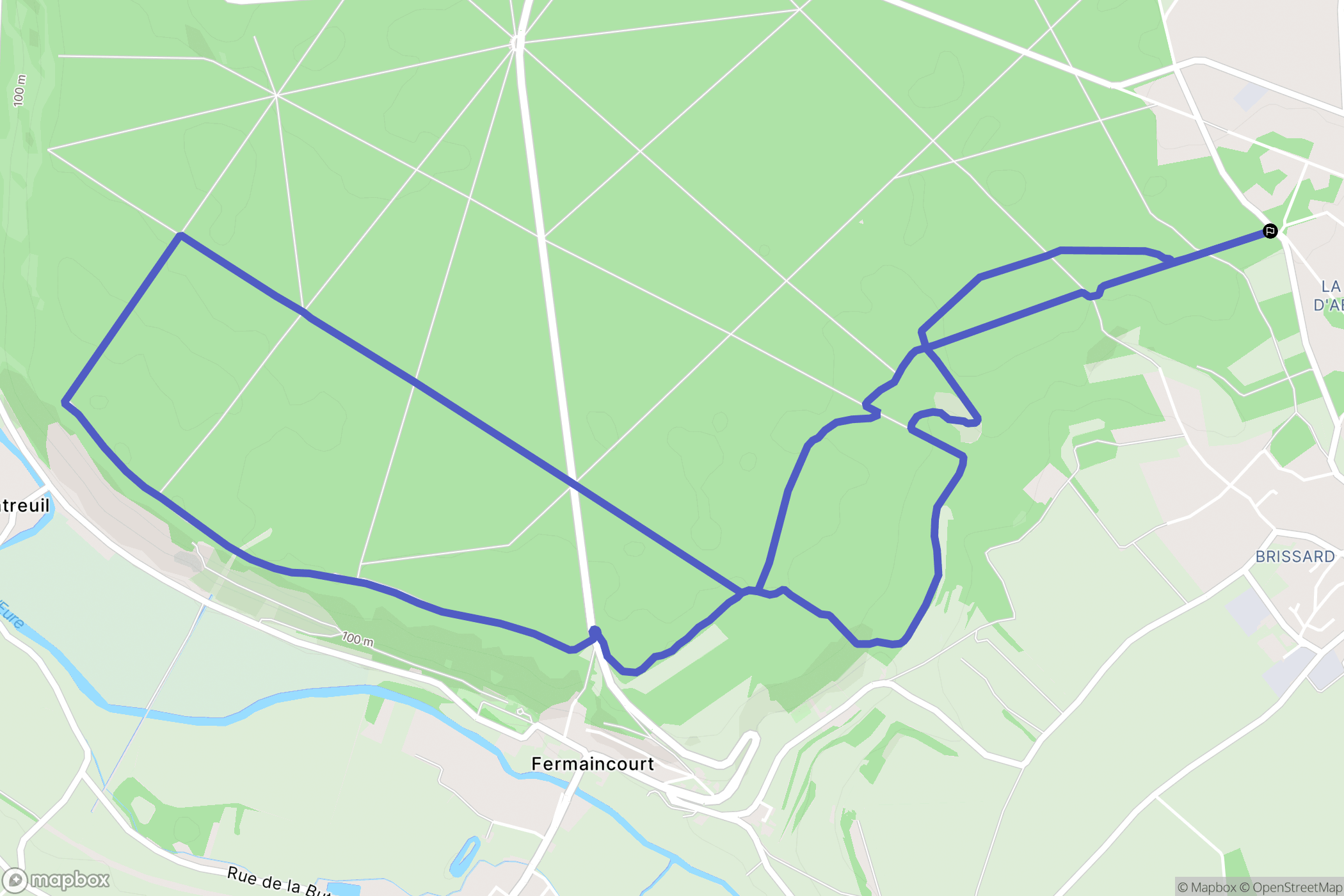 Abondant : carte du parcours de randonnée - France