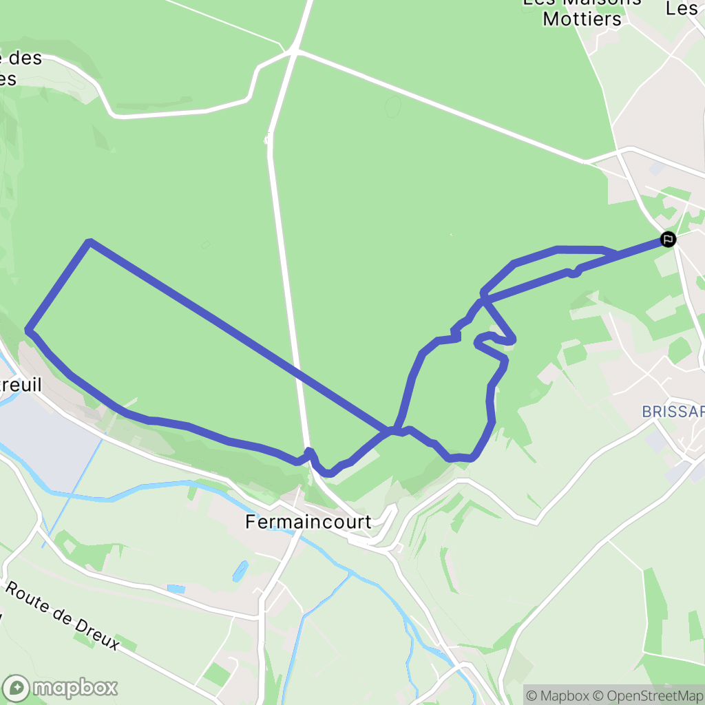 Abondant : carte du parcours de randonnée - France