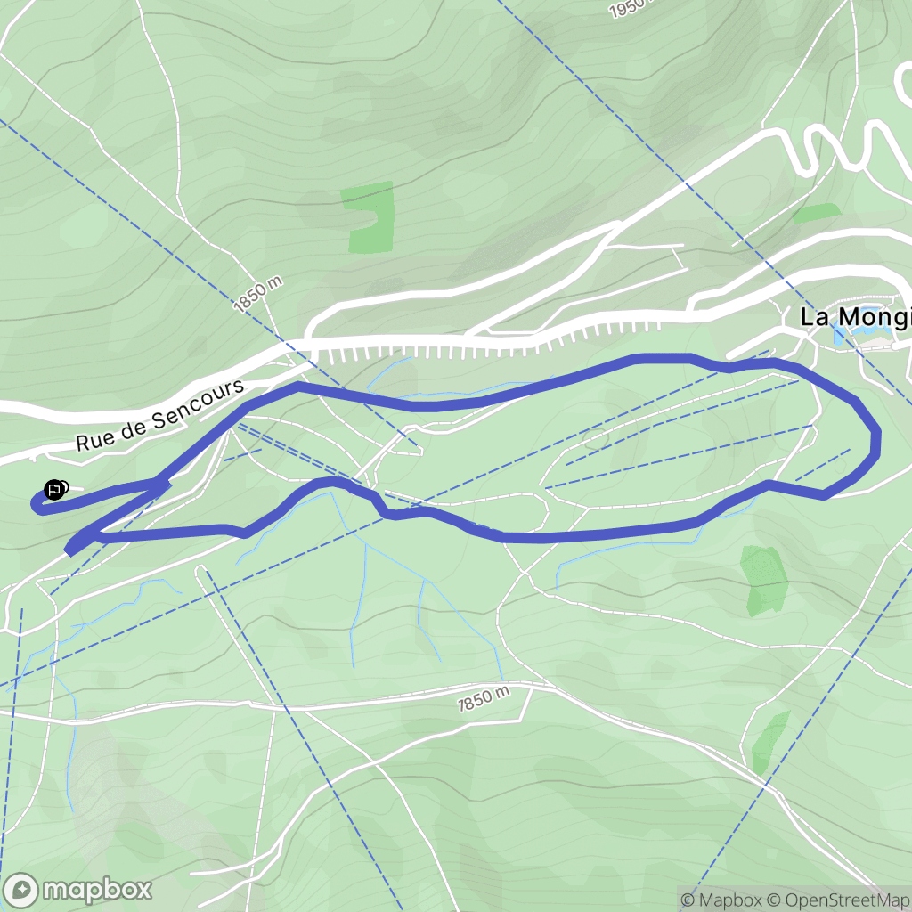 Bagnères-de-Bigorre : carte du parcours de randonnée - France