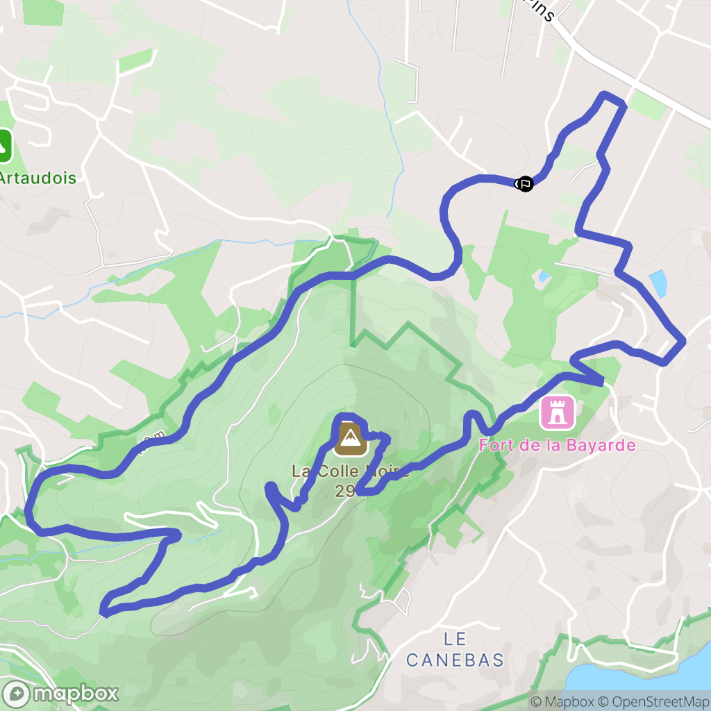 Carqueiranne : carte du parcours de randonnée - France