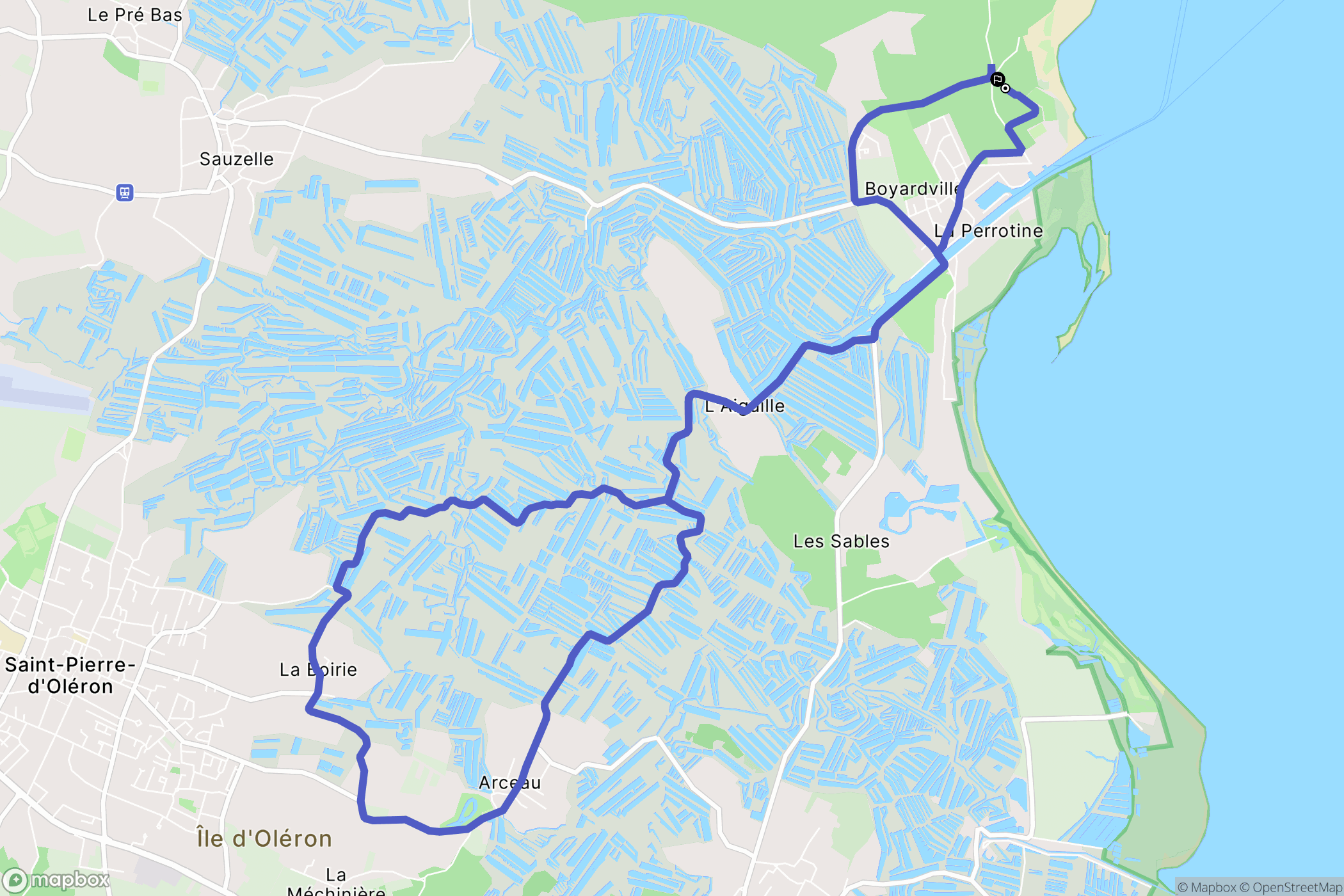 Saint-Georges-d'Oléron : carte du parcours de randonnée - France