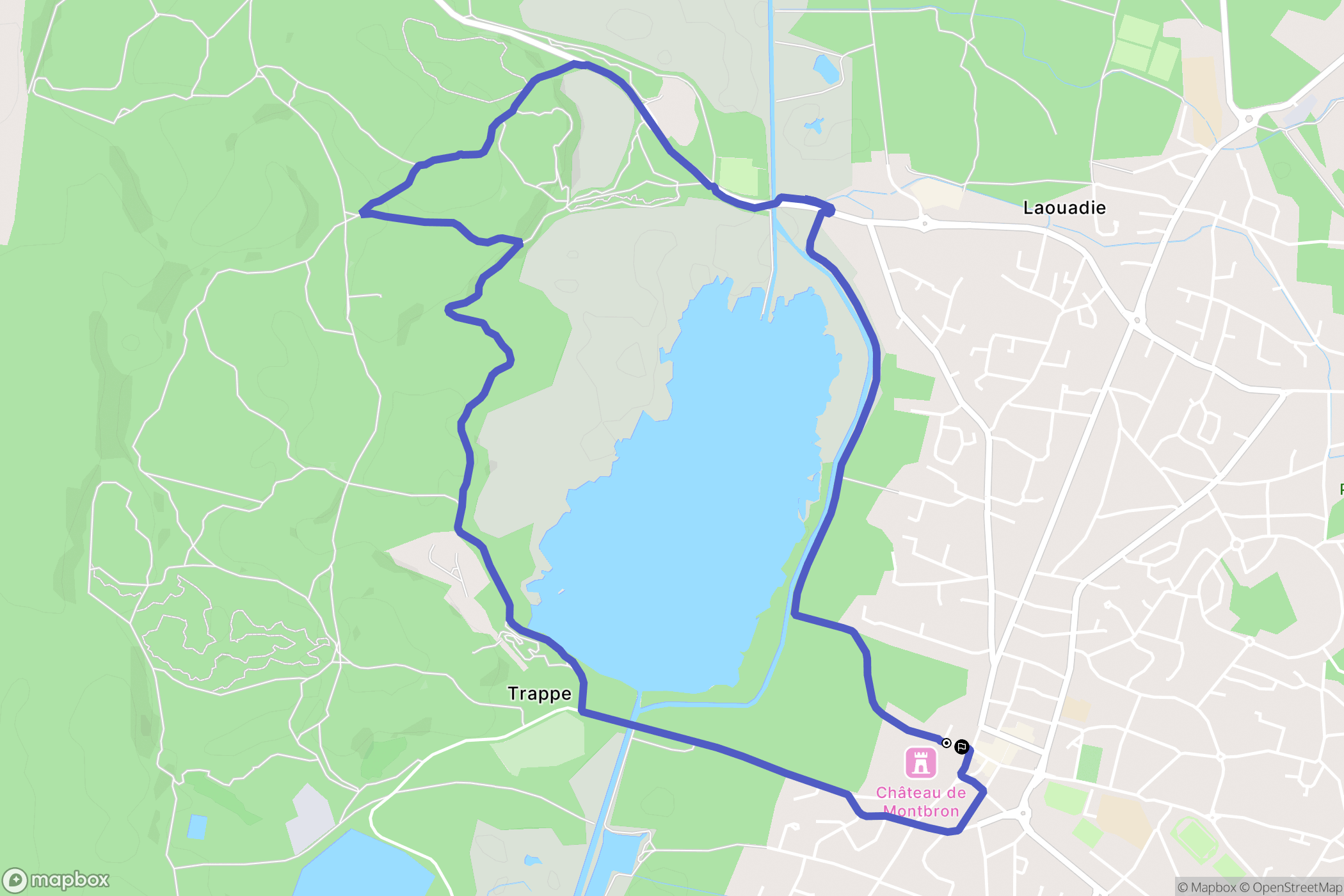 Biscarrosse : carte du parcours de randonnée - France