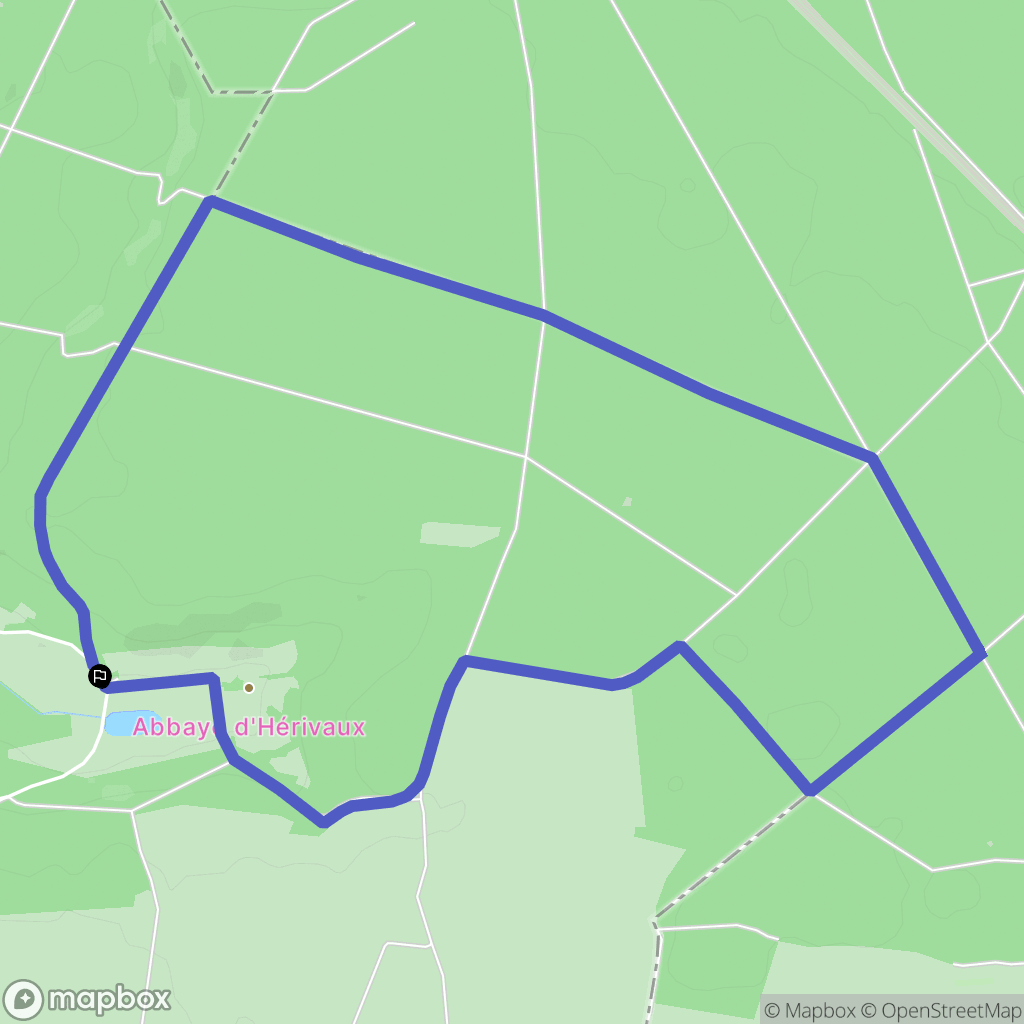 Luzarches : carte du parcours de randonnée - France