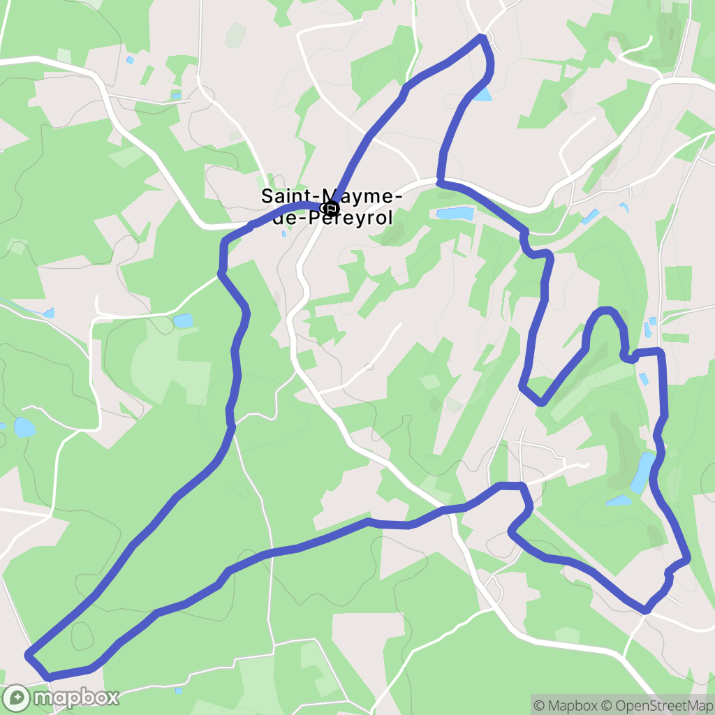 Saint-Mayme-de-Péreyrol : carte du parcours de randonnée - France