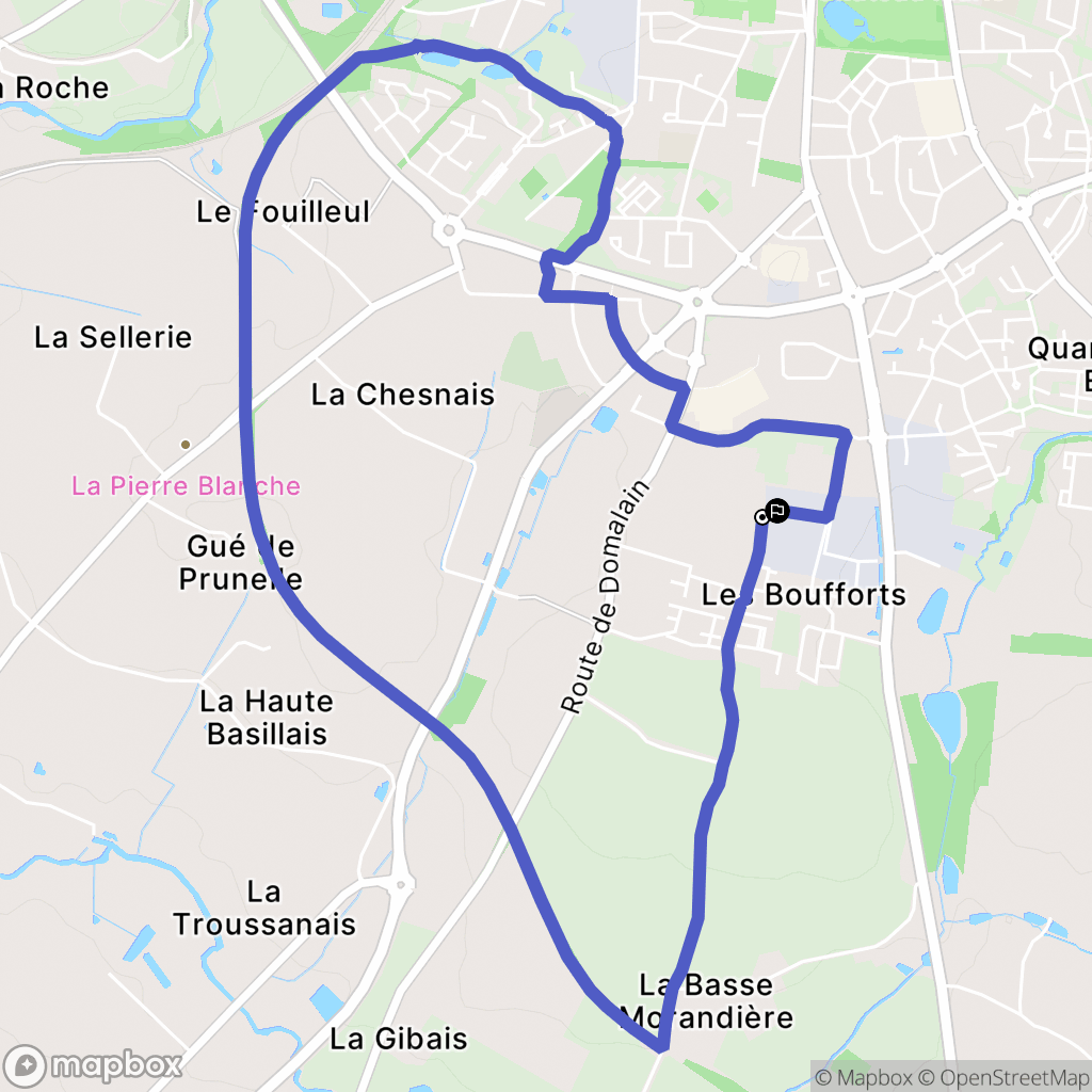 Vitré : carte du parcours de randonnée - France