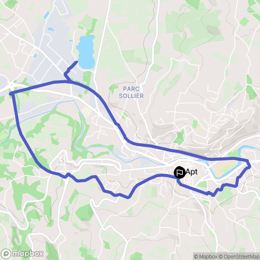 Apt : carte du parcours de randonnée - France