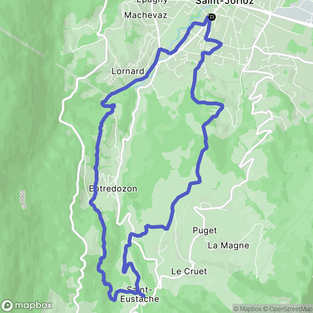 Saint-Jorioz : carte du parcours de randonnée - France