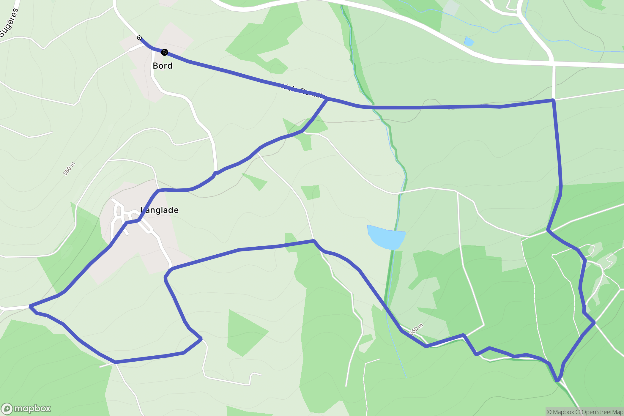 Vic-le-Comte : carte du parcours de randonnée - France